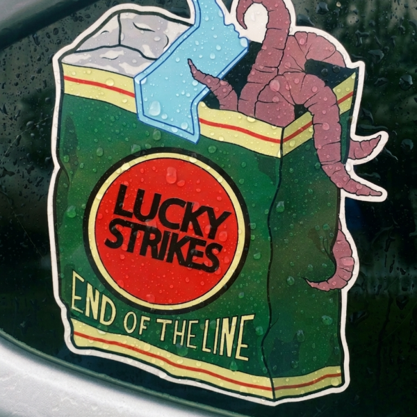 Lucky Strikes 7" High Gloss Sticker